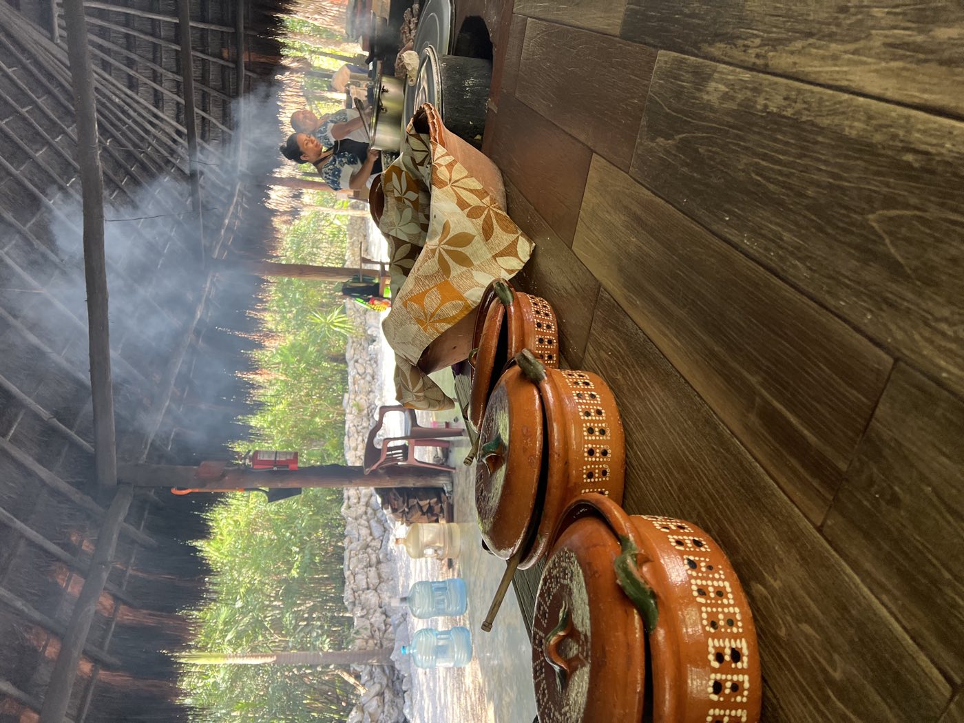Traditional Mayan feast being prepared at Tankah